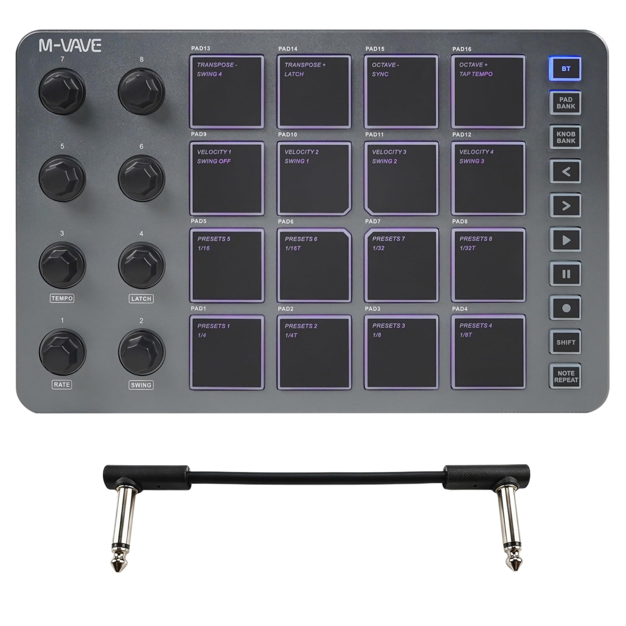【美品】M-VAVE SMC-PAD MIDIパッド　Bluetooth対応 Amazon.com: M-VAVE SMC-PAD MIDI Controller,Bluetooth Wireless
